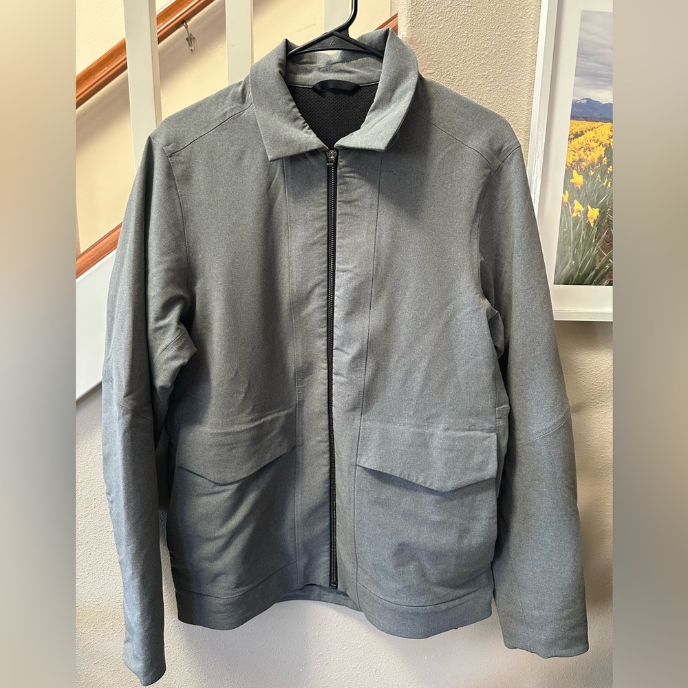 Lululemon Mens Interurban Warmth Full Zip Jacket in Heathered Black Size S